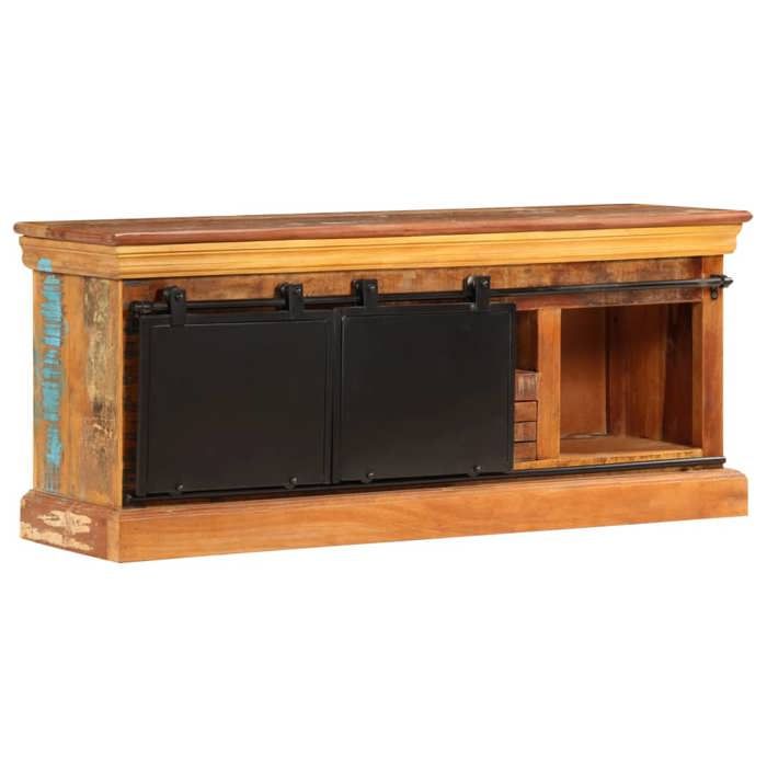 NEUF Armoire TV - Brun - Meuble TV - TABLE TV - 110x30x45 cm - Bois de récupération massif TT2783