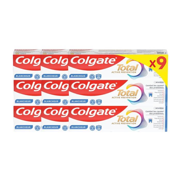 COLGATE - Total Prévention Dentifrice 24h Active Blancheur Naturelle ...