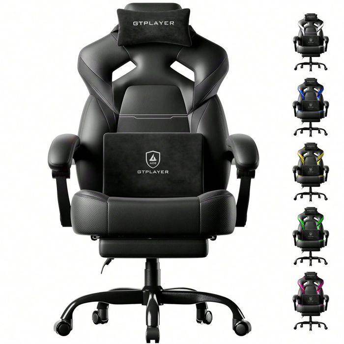 Chaise gaming ergonomique GTPLAYER PU 55 x 51 x 130 cm - vue 2