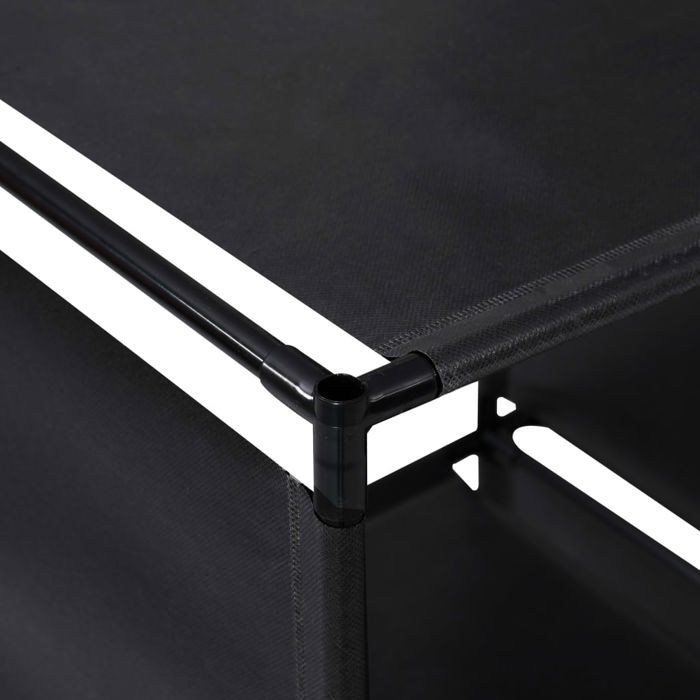 MEUBLE DE SEJOUR Noir - MODE Étagère descalier daffichage 130x45x170 cm Tissu Nettoyer facile_09_805