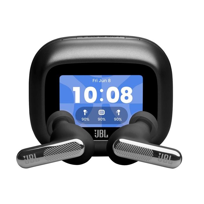 Ecouteurs Jbl True wireless sans fil Bluetooth Live Beam 4 avec réduction de bruit Noir et Argent