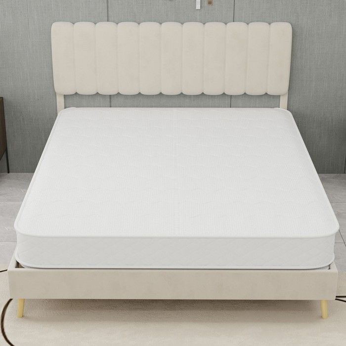 Matelas 3D respirant à ressorts ensachés anti-interférence soutien lombaire épaisseur 23 cm 140x200 cm blanc
