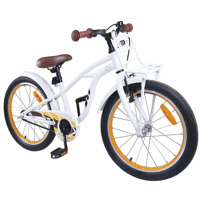 Vélo enfant 20 pouces pour les enfants de 6 à 11 ans - vidaXL - acier - blanc - 137 x 54 x 79 cm 9834385