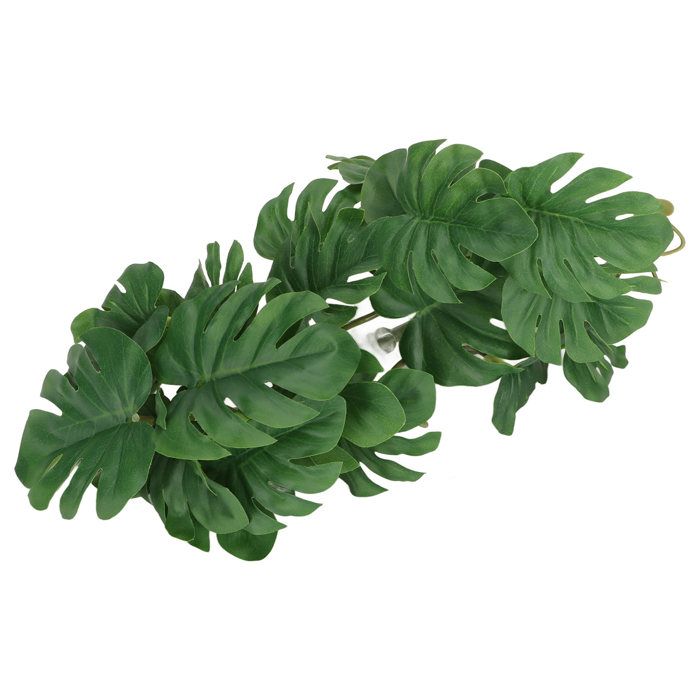 AUCUNE Rotin de feuille de tortue Feuilles de Palmier Artificielles pour Terrarium de Reptiles Décoration de animalerie decor