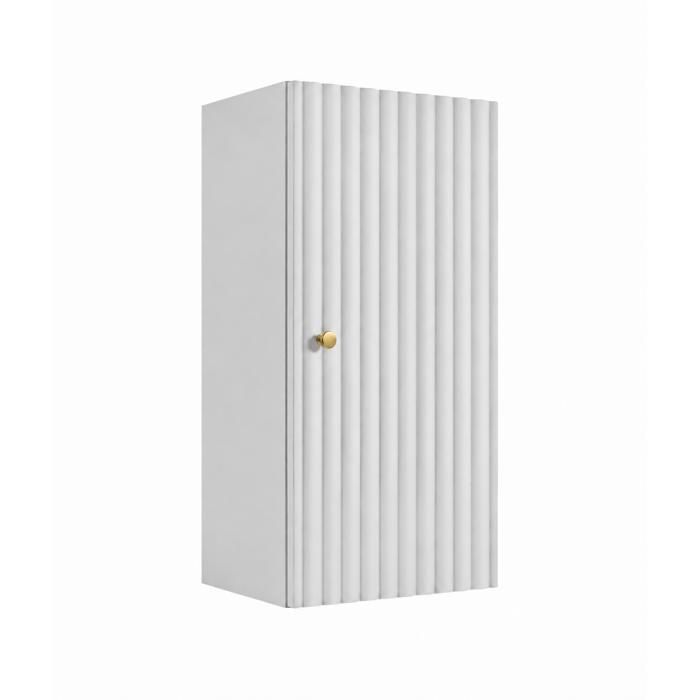 Demi-colonne de salle de bain - 3XELIVING - 35 x 27 x 68 cm - Blanc - 2 tiroirs et 2 étagères - Poignées interchangeables Demi-colonne de salle de bain - 3XELIVING - 35 x 27 x 68 cm - Blanc - 2 tiroirs et 2 étagères - Poignées interchangeables