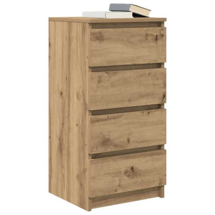 Brun Commode Salon CHIC Buffet bas/Cabinet 1 PC chêne artisanal 37 5x35x76 cm bois dingénierie N15359