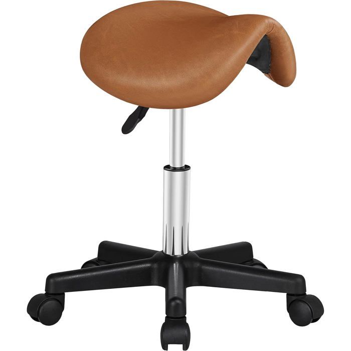 Tabouret Roulettes Professionnel Pu Tabouret Ergonomique Selle De Cheval Anti Mal De Dos À Roulettes Pivotantes Hauteur Régl[IN11]