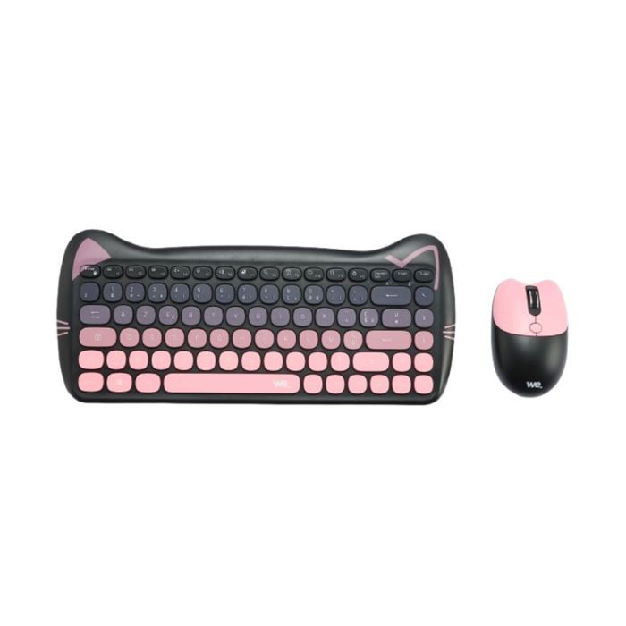 WE POP Pack clavier + sans fil chat 2.4Ghz récepteur USB + adapteur USB C 84 touches piles incluses et Neuf - vue 2
