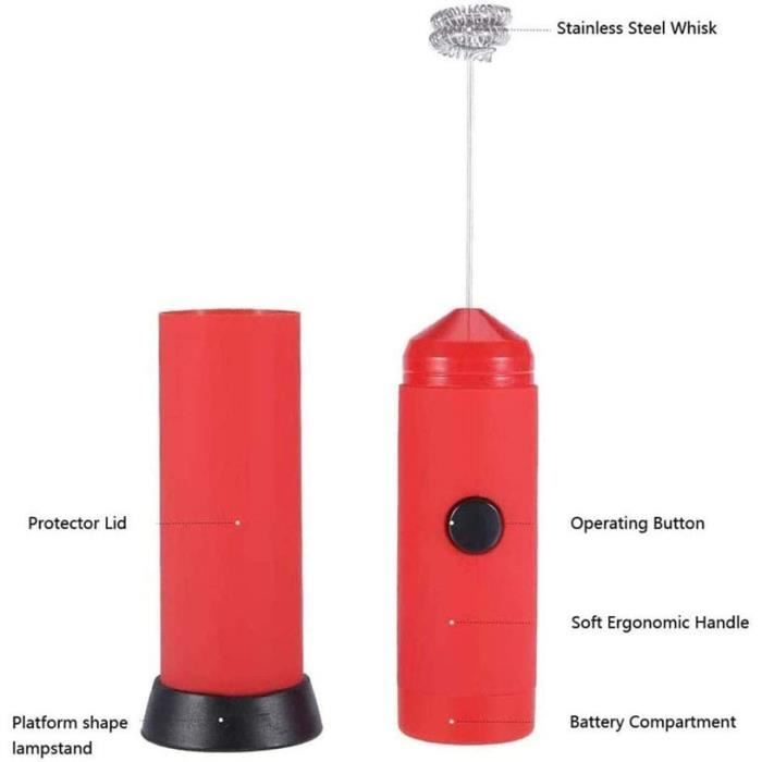 Mousseur à Lait Électrique 600ml, Émulsionneur à Lait, 4 en 1 Mousseur