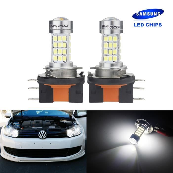 2x H15 LED Ampoules 45W Feux Anti Brouillard Lampen Pour VW Amarok Caddy  Golf Tiguan - Cdiscount Auto