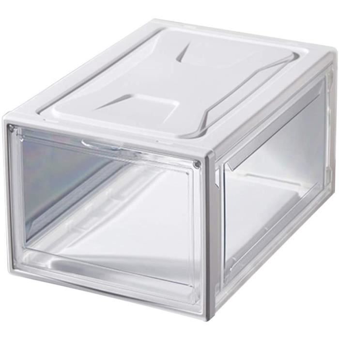 FLYING-Boîte de rangement empilable en plastique transparent A4