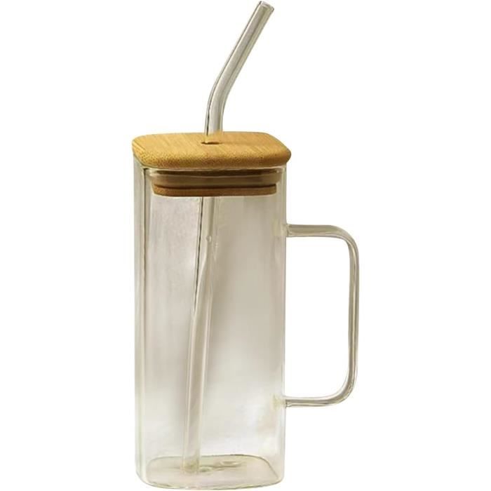 Tasse en Verre avec Couvercle & Paille main image 1