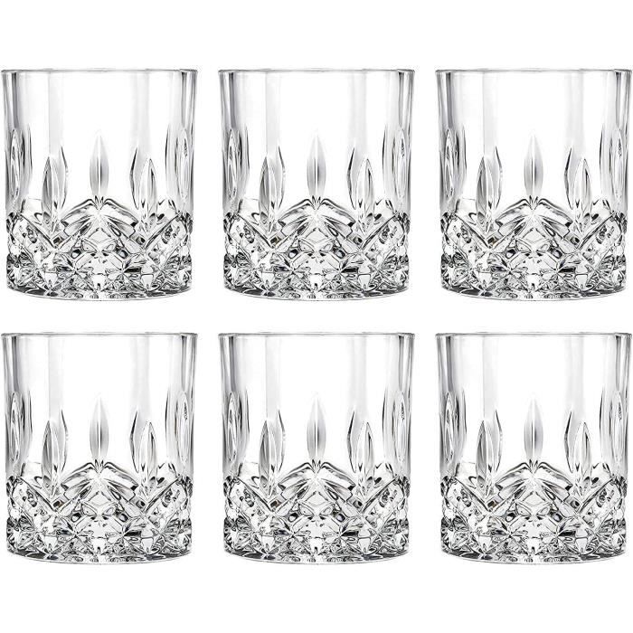 Lot De 6 Verres à Whisky 200ml - En Cristal, Coloris Assortis (transparent, Gris, Ambre, Bleu, Rose, Coloré) - 13