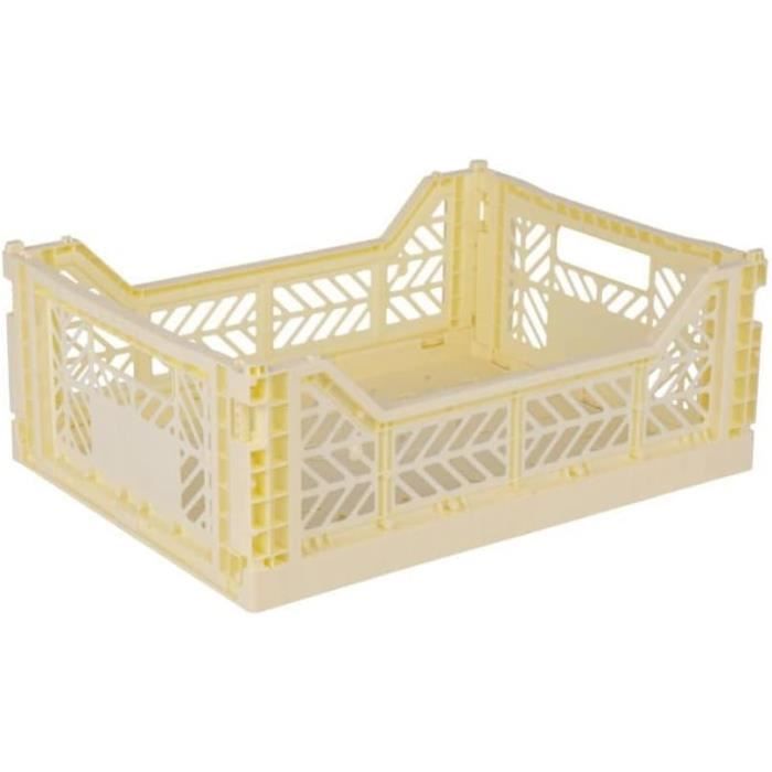 12 Bacs De Rangement Pliables Avec Couvercles – Plastique Empilable, Multi Couleurs