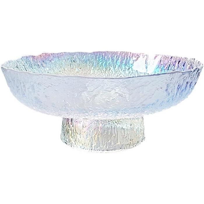 Corbeille à Fruits Verre Corbeille Fruits Design 2 Pièces - Verre Cristal, Diamètre 30/20cm Coupe Fruits Décorative