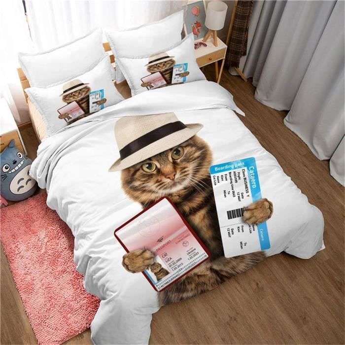 Housse De Couette Et Taie D'oreiller Les Aristochats Floralie - Disney - 140x200 Cm - 100% Coton