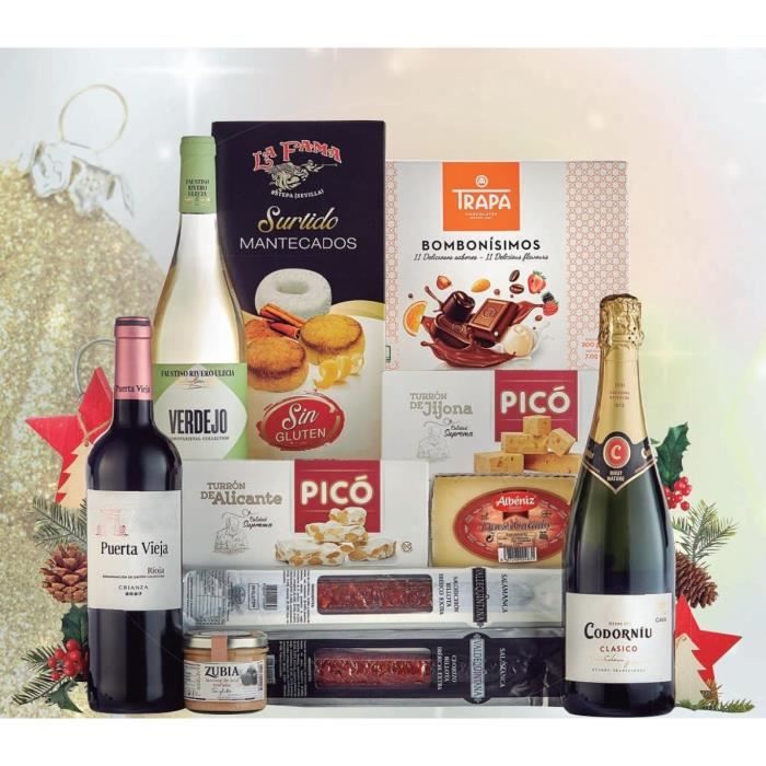 Coffret Gourmand de Noël Espagnol SANS GLUTEN, chorizo, saucisson