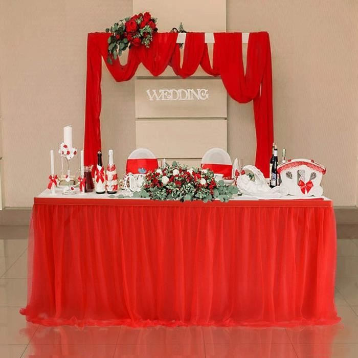 Jupe de table rouge store