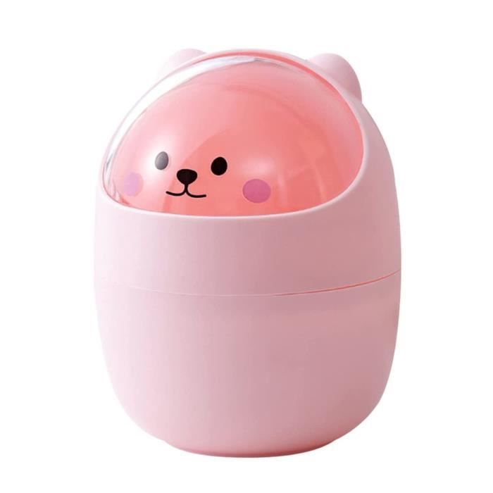 Mini Poubelle De Bureau Avec Couvercle Basculant – Design Compact Et élégant – Parfaite Pour Salle De Bain, Chambre, Salon – 16,5 X 13 X 13 Cm