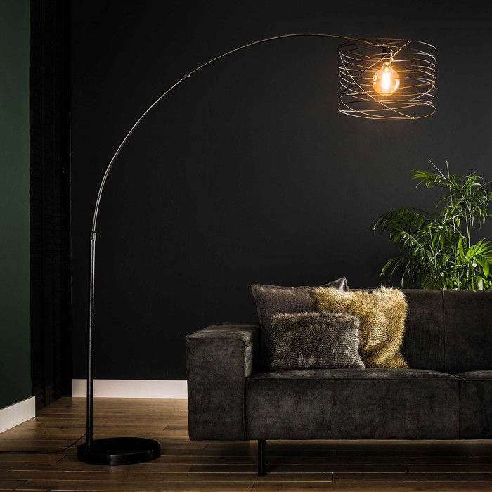 Lampadaire avec abat-jour spirale 45x192 cm en métal - SPIRA