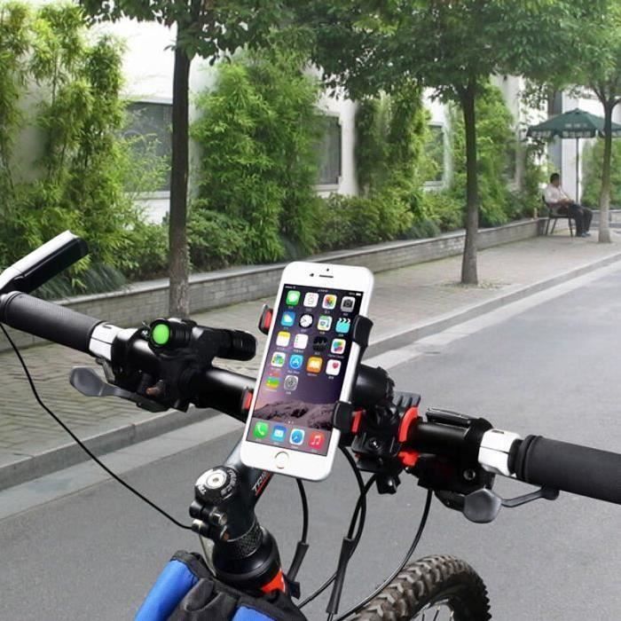 Support Velo pour IPHONE 12 Pro Smartphone Guidon Pince GPS Noir Universel  360 Rotatif VTT Cyclisme Universel - Cdiscount Téléphonie