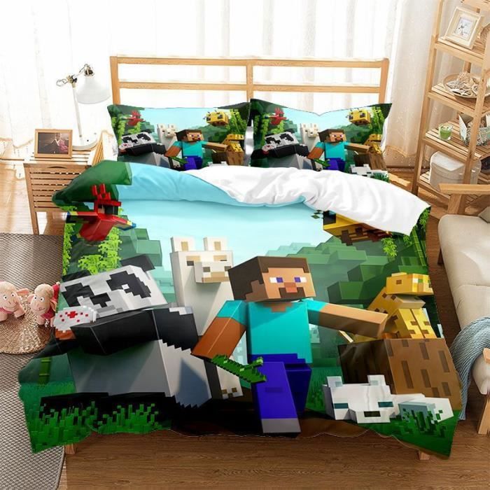 Parure de lit Minecraft - housse de couette Minecraft - Mister Lice