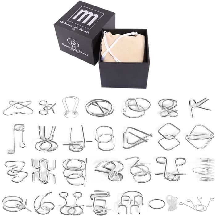Casse-tête En Métal, Joyeee Brain Teaser Puzzles Métallique Jouet D Verrouillage Deverrouiller Iq Logique Test Puzzles De L Amz