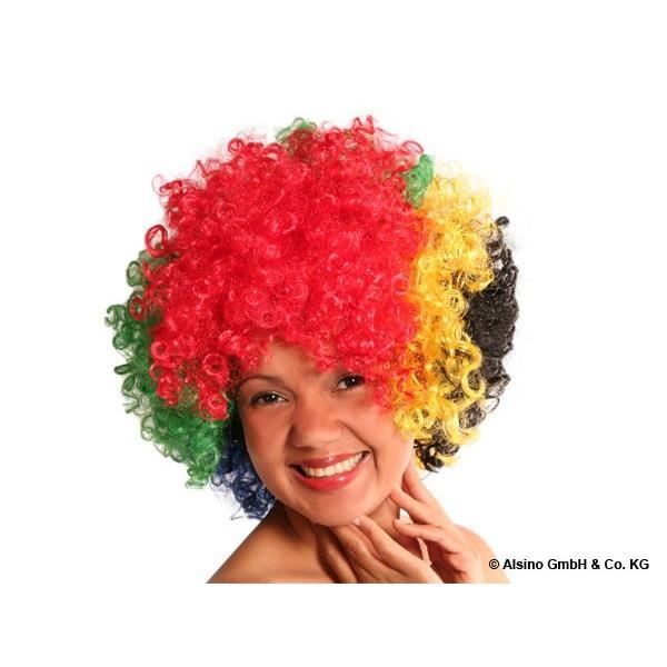 Perruque afro multicolore hotsell