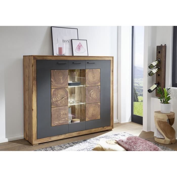 Buffet avec vitrine - Bois de palissandre teinté (Marron) - TURIN #10