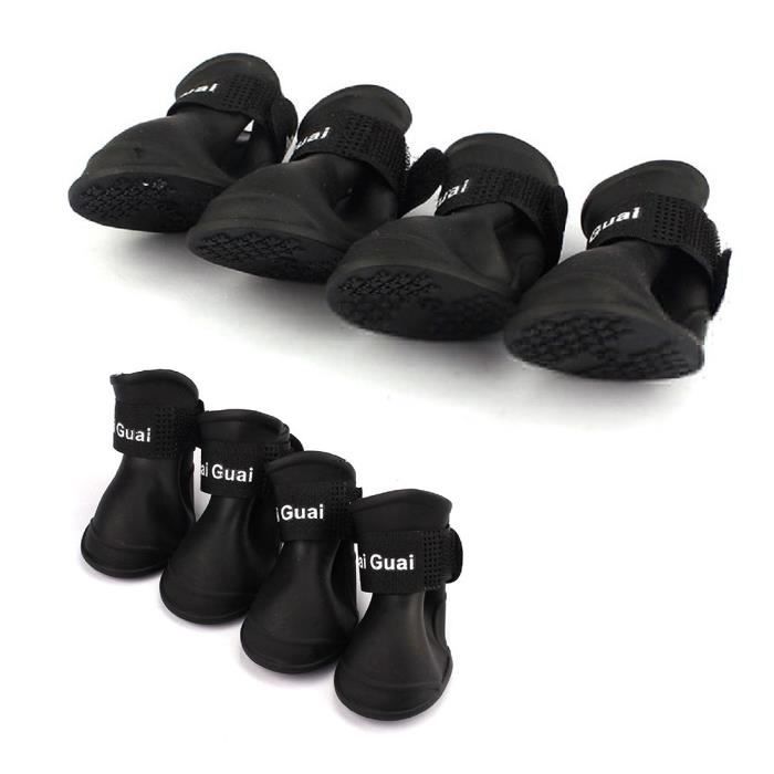 4 pieces de bottes de pluie pour chien chaussures impermeables accessoires de chien de compagnie 4 pieces de bottes de pluie pour chien chaussures impermeables accessoires de chien de compagnie