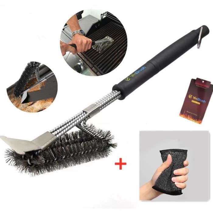 Brosse De Nettoyage Weber – Pour Barbecue Et Grilles – 30 Cm – Manche Alu