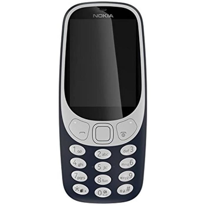Nokia 3310 - Téléphone portable débloqué GSM (Ecran 2,4 pouces, ROM 32Go, Double SIM Appareil photo 2MP) Bleu Nuit[589]