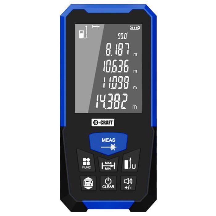 Télémètre Laser Uni-T LM50T 50M Avec Ruban Et LCD