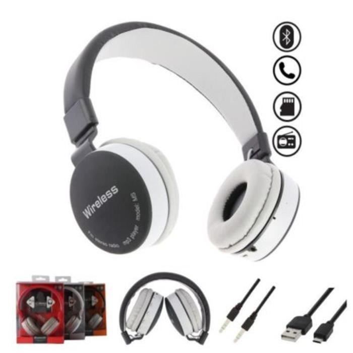 Casque de moto Bluetooth sans fil ultra fin, casque stéréo, réponse  automatique, kit d'appel mains libres, lecteur de musique MP3, téléphone de  sauna