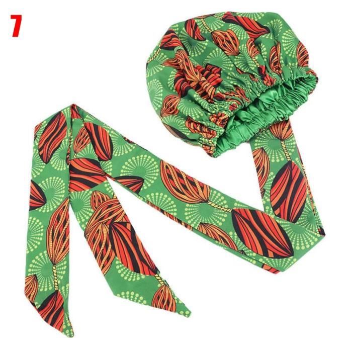 Bonnet Turban Africain Pour Femme - Imprimé Fleuri - Pour Chemo, Sommeil, Ou Style