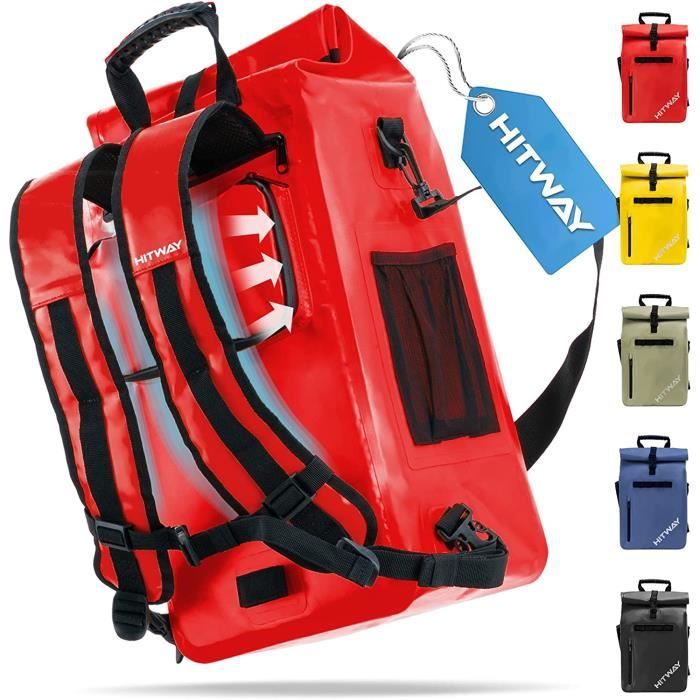 Hitway-sacoche Vélo 3en1-adaptée Comme Sacoche Sac À Dos-sacoche-100% Imperméable L eau-3m L eau-avec Support