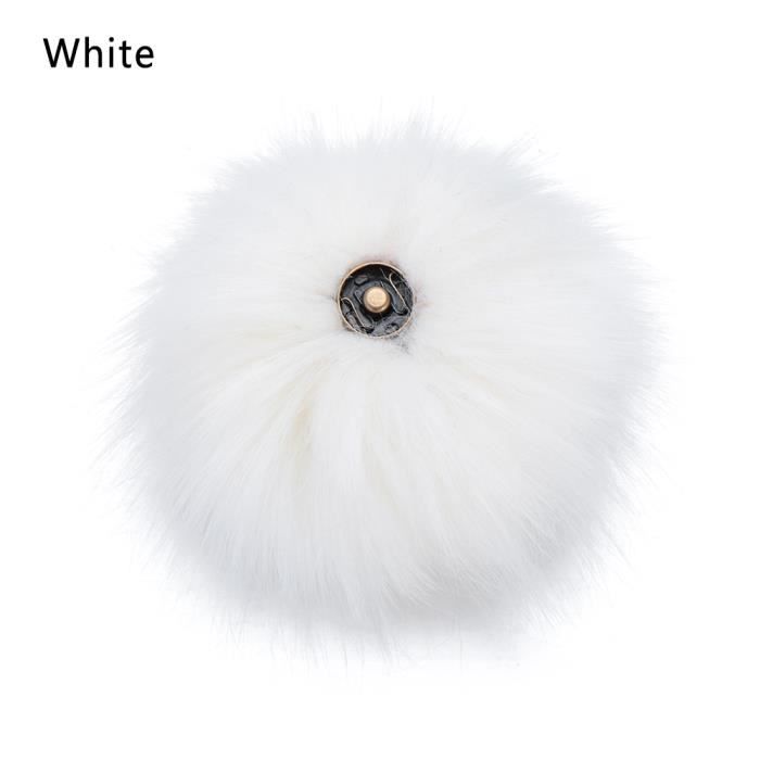 Porte-clés Queue De Renard Fausse Fourrure - 22 Cm, Doux, Couleurs Réalistes, Décoration Sac Ou Clés - 12