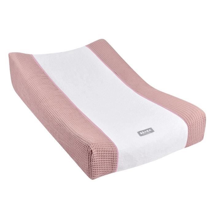 Housse pour matelas SOFALANGE - BEABA - Vieux rose - 100% coton biologique - Lavable en machine