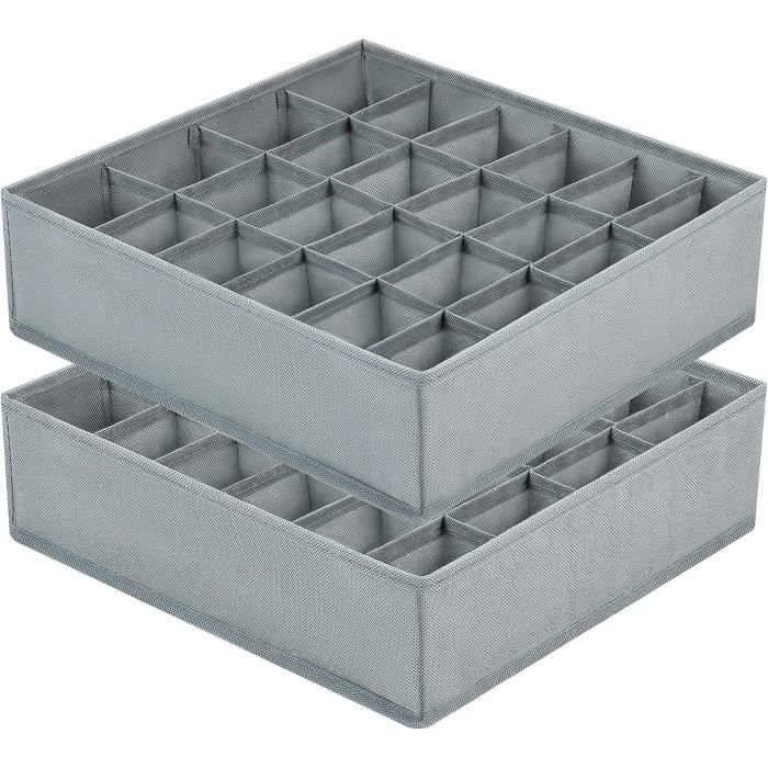 Organisateur Tiroir 12 Pièces - Boîtes Rangement Vêtements - 3 Tailles - Tissu Respirant - Pour Sous-Vêtements/Chaussettes