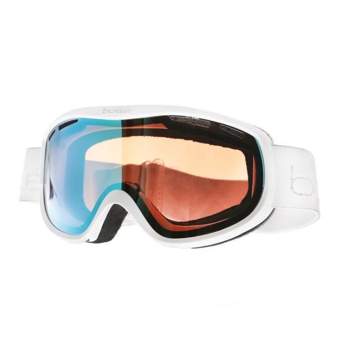 BOLLE Masque de ski Sierra Shiny - Femme - Blanc et argent - Cdiscount Sport