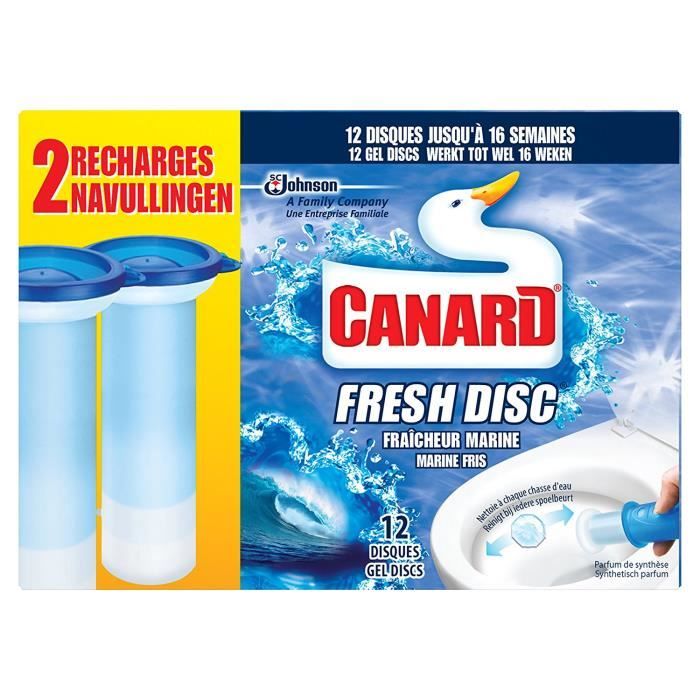 Canard WC Fresh Disc Nettoyant Fraîcheur Marine 12 Disques (2x36 ml) - Lot  de 2 - Cdiscount Maison