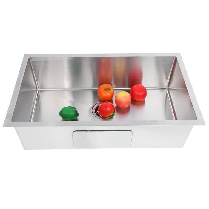 RV 304 Évier De Cuisine Rectangulaire En Acier Inoxydable Avec Sortie D'égout De 40 Mm Pour Bateau, Caravane, Yachts, Bateaux, évier Rectangulaire En