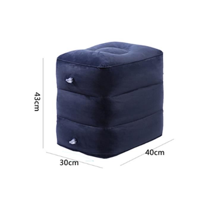 2 Repose-Pieds Gonflables Voyage Avion - Oreiller Pieds Coussin Tabouret