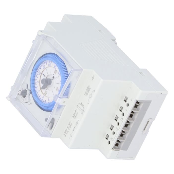 Programmation Automatique Journalière Electronique Minuterie Préchauffage Horloge Digitale Rail DIN 16A 4000W Minuteur Digital