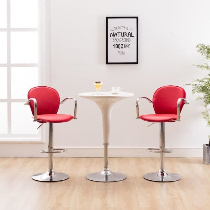 Tabouret de bar rouge foncé - Ameublement