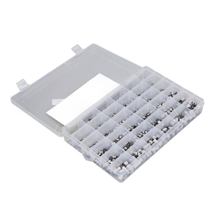 Condensateur électrolytique SMD - MXZZAND - 400 pièces - 24 valeurs - Aluminium - 1uF à 1000uF