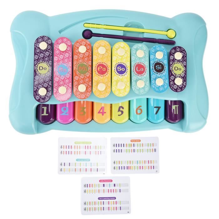 EJ.life piano de xylophone de clavier multicolore Bébé Piano Xylophone