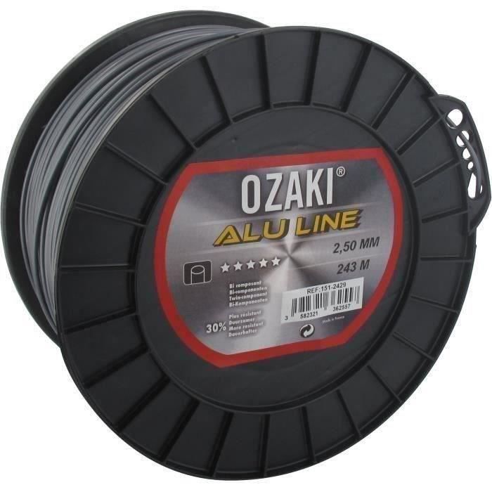 Bobine fil nylon OZAKI ALU LINE - Longueur: 243m, Ø: 2,50mm