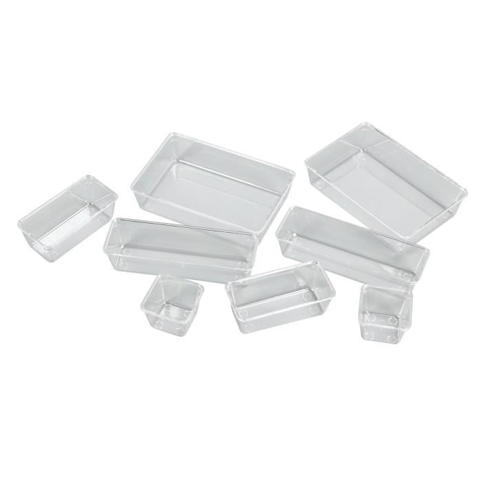Lot De 24 Mini Boîtes De Rangement En Plastique Transparent Avec Lot De 24 Mini Boîtes De Rangement En Plastique Transparent Avec