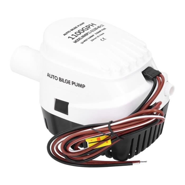 Pompe De Cale Automatique 12V - 1100 GPH - Avec Interrupteur à Flotteur - Pour Bateaux, Étangs